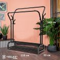 Двойная напольная вешалка для одежды Helex Home W-21, чёрная