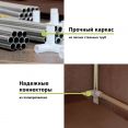 Обувница для прихожей шкаф HELEX Home W-07-1, этажерка закрытая с полками для обуви и других вещей, коричневый