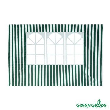 Стенка для садового тента Green Glade 1,95х2,95м полиэстер с окном зеленая Артикул: 4110
